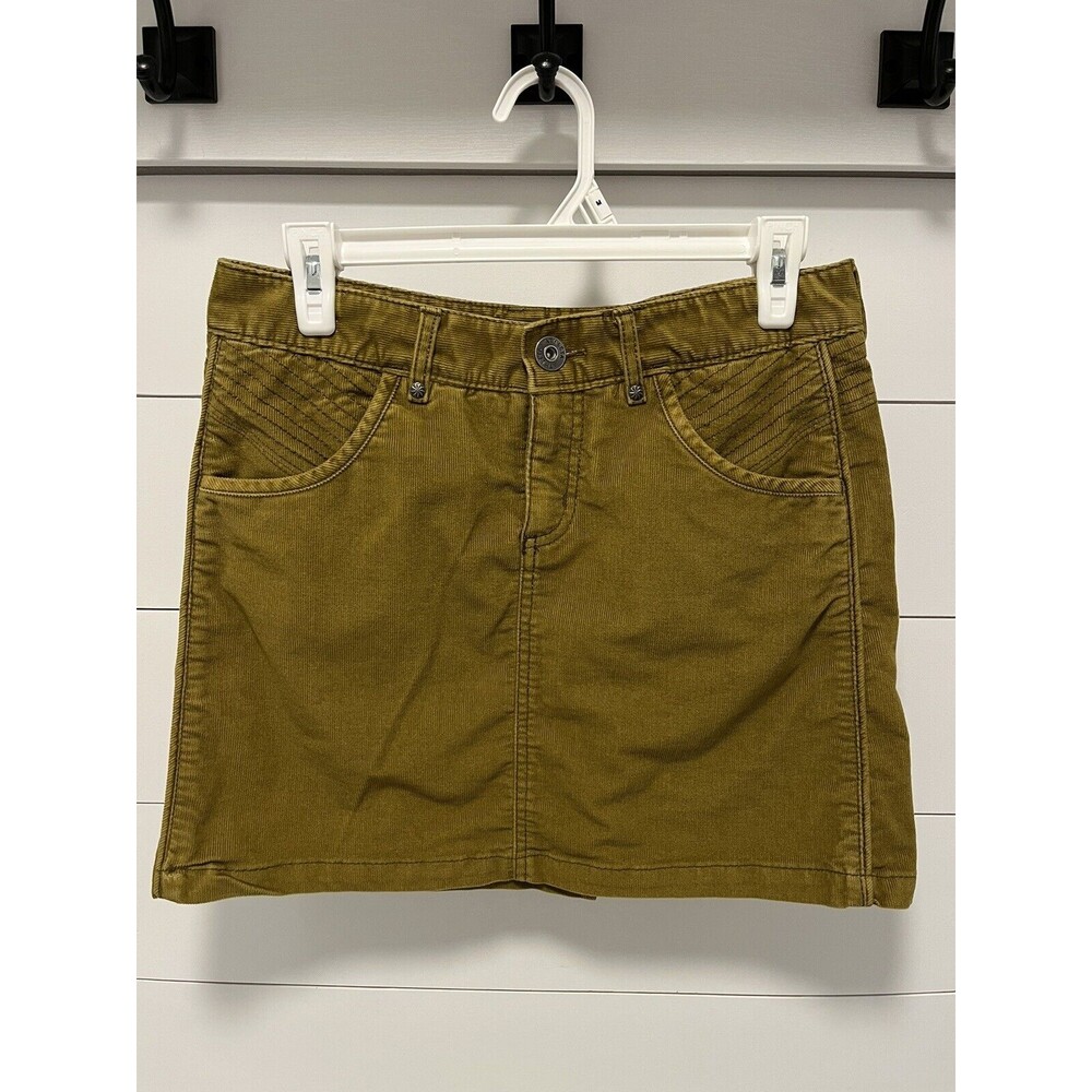 Athleta Kaleidoscope Corduroy Mini Skirt Size 2 Color Old Gold